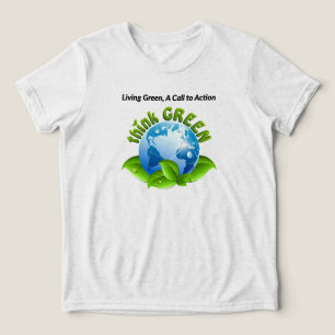 "Living Green: A Call to Action" ecofriendly lover Tri-Blend Shirt