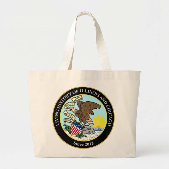 Living History of Illinois and Chicago® Group Large Tote Bag (Front)