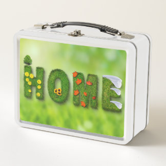 Living Home Wood Board Plank Key Ladybird Lady Bug Metal Lunch Box