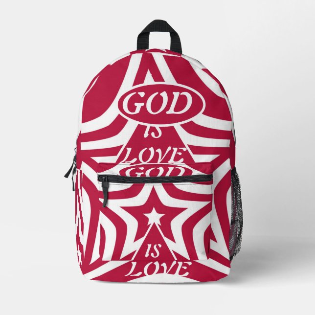Living in God's Love: Insights from 1 John 4:16 Printed Backpack (Front)