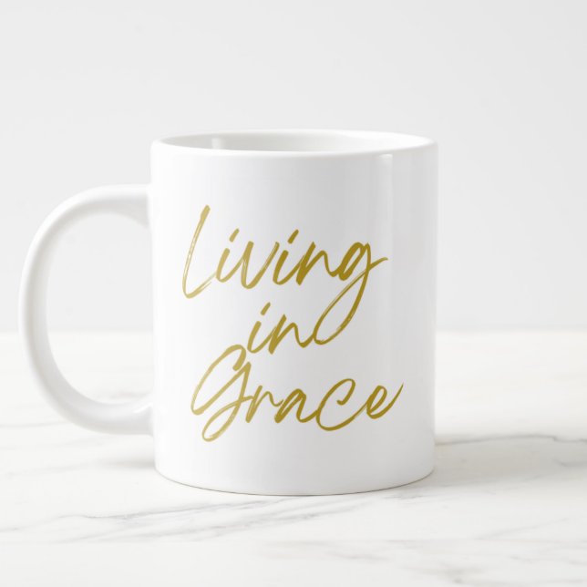 Living in Grace 20 oz Jumbo Mug (Left)