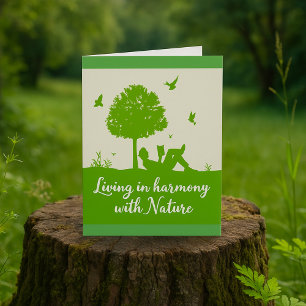 Living In Harmony In Nature Card