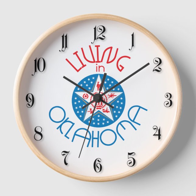 Living in Oklahoma Clock (Front)
