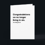 Living in Sin Funny Wedding Card<br><div class="desc">Please follow me on Instagram @oldupdesignofficial for product updates.</div>