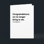 Living in Sin Funny Wedding Card<br><div class="desc">Please follow me on Instagram @oldupdesignofficial for product updates.</div>