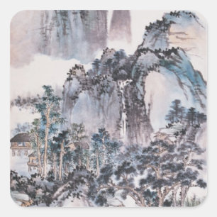 Living in the Mountains Square Sticker