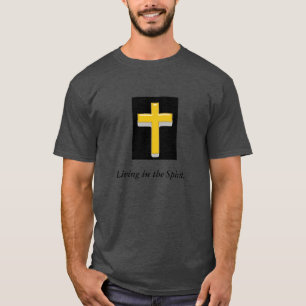 Living in the Spirit/ Cross Men's Ringer T-shirt
