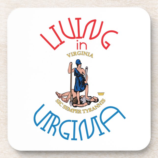 Living in Virginia Coaster (Front)