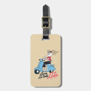 Living La Vida Lola Scooter Graphic Luggage Tag