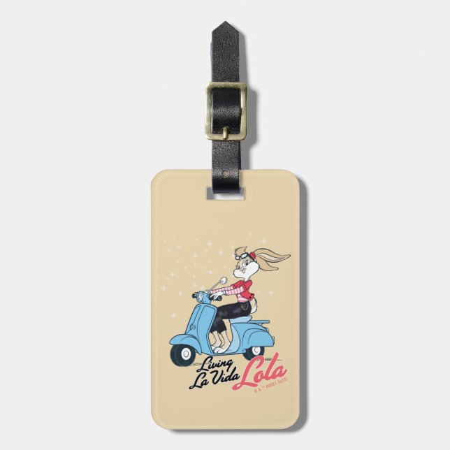 Living La Vida Lola Scooter Graphic Luggage Tag (Front Vertical)