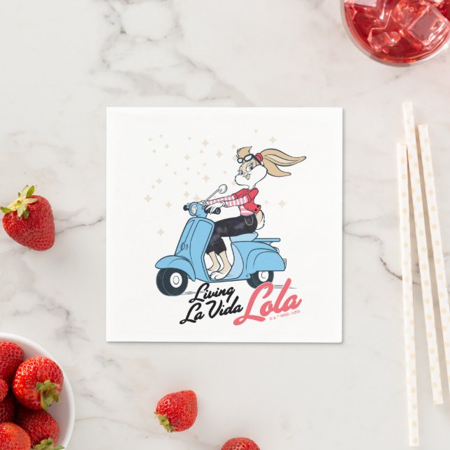 Living La Vida Lola Scooter Graphic Napkin (Insitu)