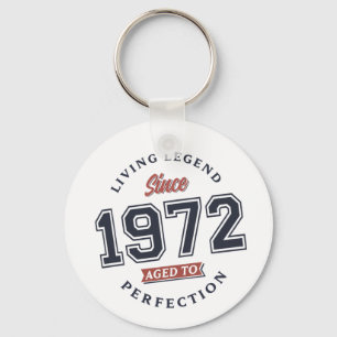 Living legend 1972 50th birthday gift Retro Key Ring