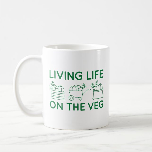 Living Life On The Veg Coffee Mug (Left)