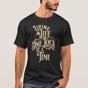 Living Life One Lock At A Time  Narrowboat Design T-Shirt