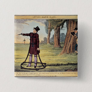 Living Made Easy; duelling apparatus 15 Cm Square Badge