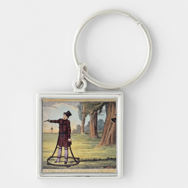 Living Made Easy; duelling apparatus Key Ring (Front)