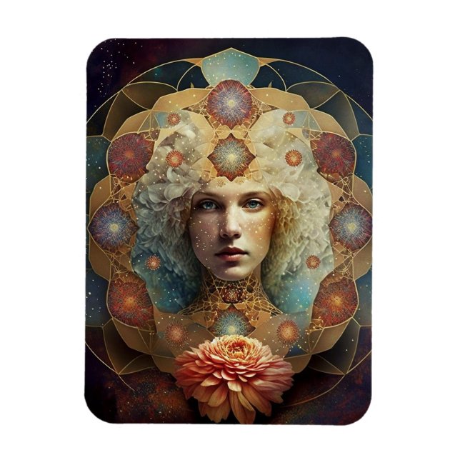 Living Mandala Visionary Art Magnet (Vertical)