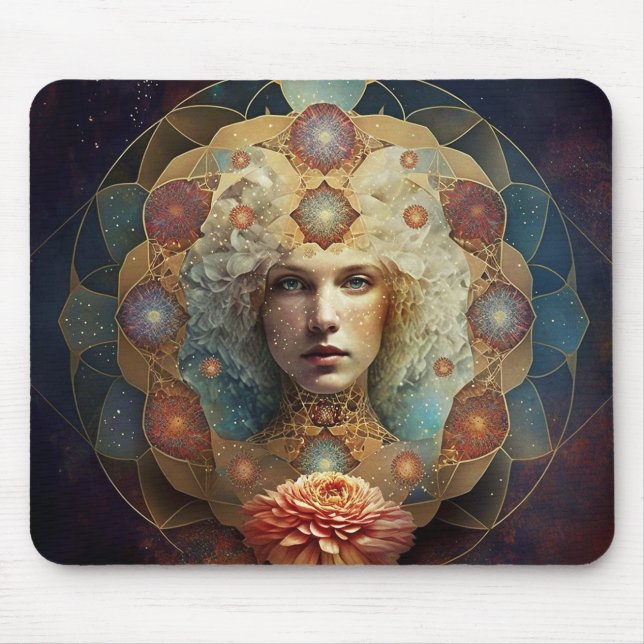 Living Mandala Visionary Art Mouse Mat (Front)