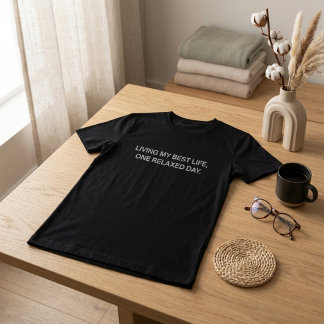Living My Best Life One Relaxed Day Retired Dad T-Shirt
