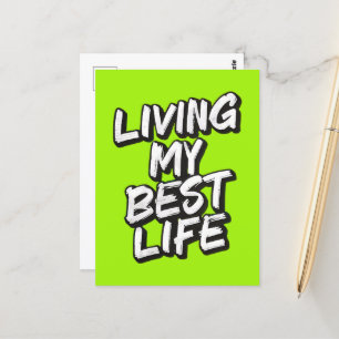 Living my best life postcard