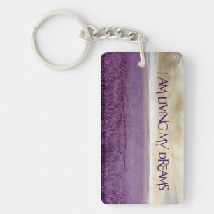 "Living my dreams" Motivation Affirmation Key Ring