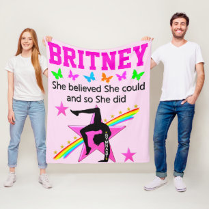 LIVING MY GYMNASTICS DREAM PERSONALIZED BLANKET