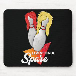 Living On A Spare Bowling League Team Mouse Mat