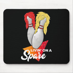 Living On A Spare Bowling League Team Mouse Mat