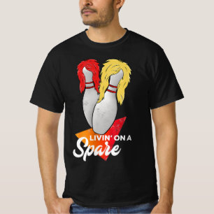 Living On A Spare Bowling League Team T-Shirt