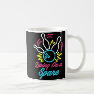 Living On A Spare Fun Bowling Pins Sports Hobby Coffee Mug
