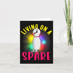 Living On A Spare Shirt Bowling League Team Shirt Card