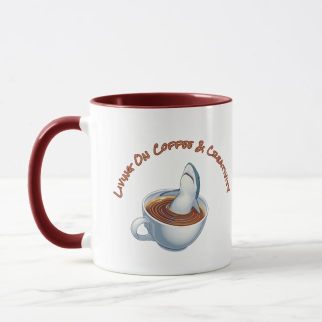 Living On Caffeine And Creativity - 11 oz Mug  (Left)