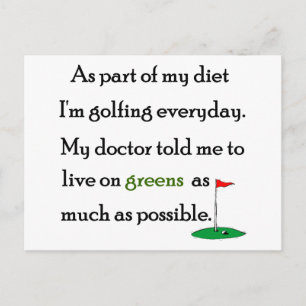 Living On Greens Postcard