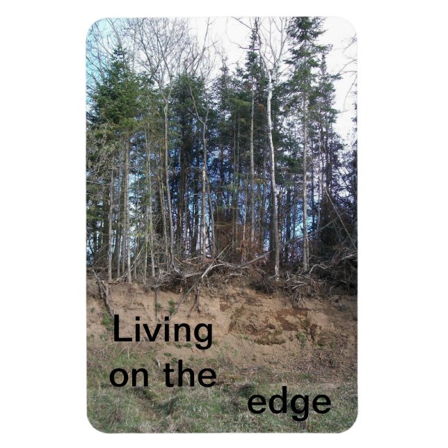 Living On The Edge Flexible Photo Magnet (Vertical)