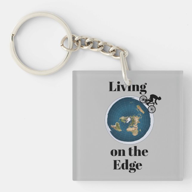 Living on the Edge Keychain (Front)
