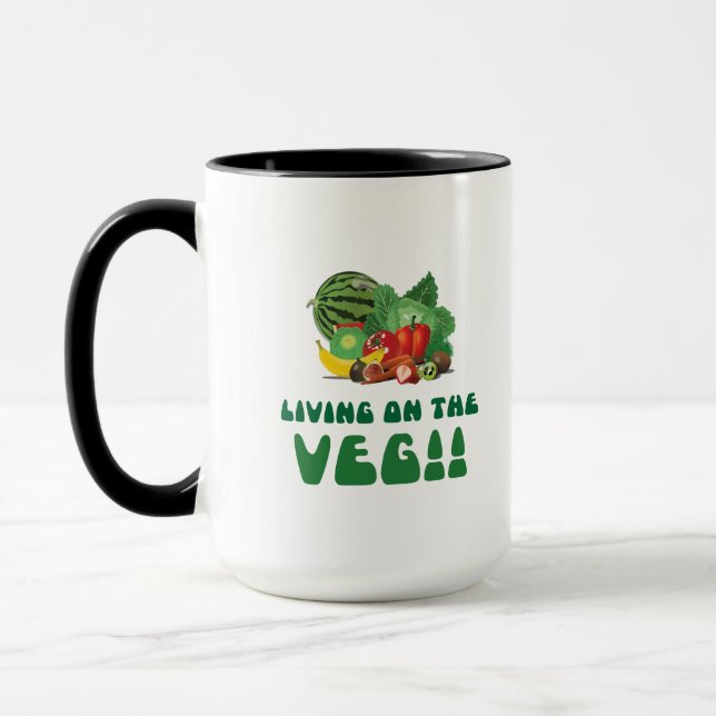 Living on the Veg! Mug (Left)