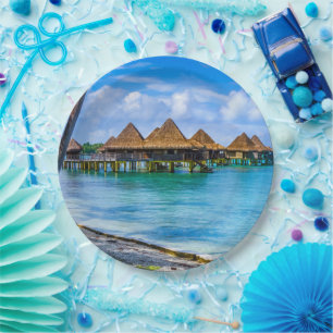 Living on the water paper plate