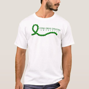 Living Organ Donation Awareness Green Ribbon Beads T-Shirt