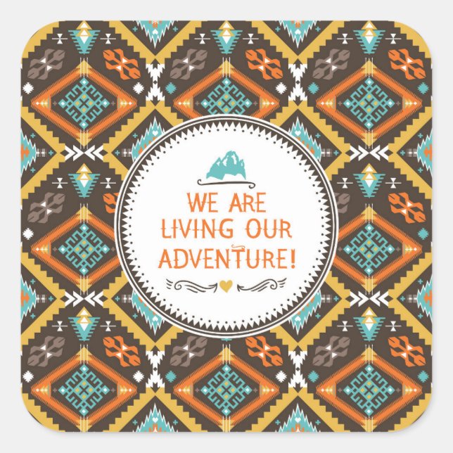 Living Our Adventure Square Sticker (Front)
