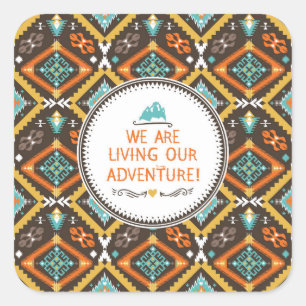 Living Our Adventure Square Sticker