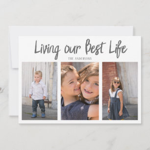 Living our best life Simple Photo Holiday Card