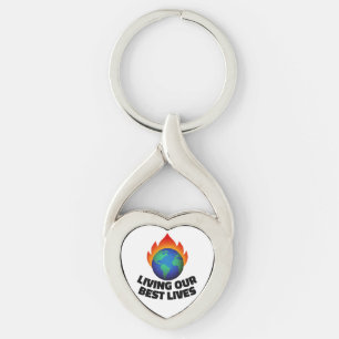 Living our best lives key ring