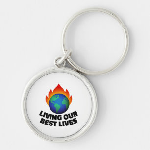 Living our best lives key ring
