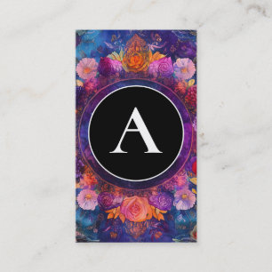 Living Petals Floral Mandala Design Business Card