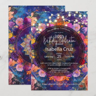 Living Petals Floral Mandala Design Invitation