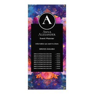 Living Petals   Floral Mandala Design Rack Card