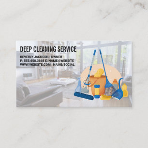 Living Room   Cleaner Supplies Business Card