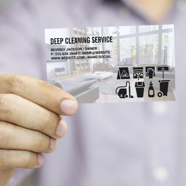 Living Room | Cleaning Supplies Business Card (Creator Uploaded)