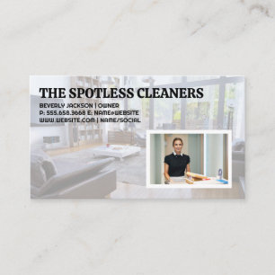Living Room   Maid Working Business Card