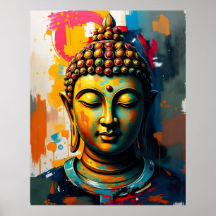 Living Room Wall Art Abstract Buddha Painting